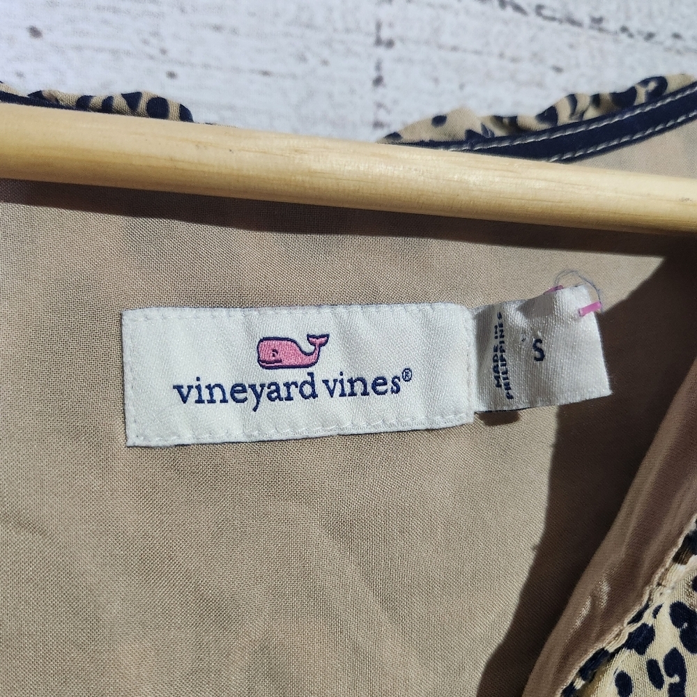 Vineyard Vines Leopard Print Women's Top, Size S - Picture 6 of 11